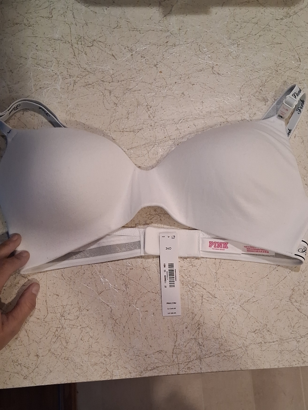 PINK Victoria's Secret White Molded T-Shirt Bra NEW!